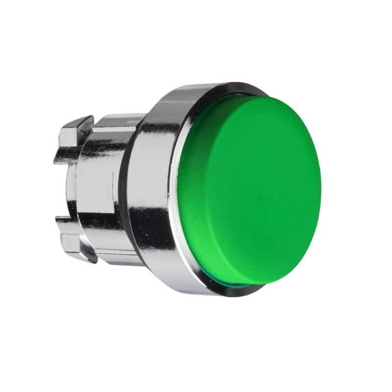 Cabezal verde para pulsador metálico saliente